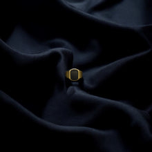 Black Onyx Ring Golden