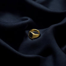 Black Onyx Ring Golden