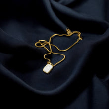 Two Toned Onyx Pendant with Golden Chain