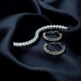 Tennis Silver Earrings