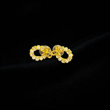 Crystal Wreath Hoop Earrings with Bow