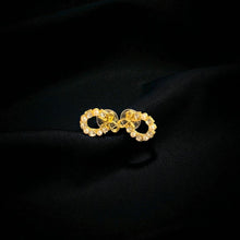 Crystal Wreath Hoop Earrings with Bow