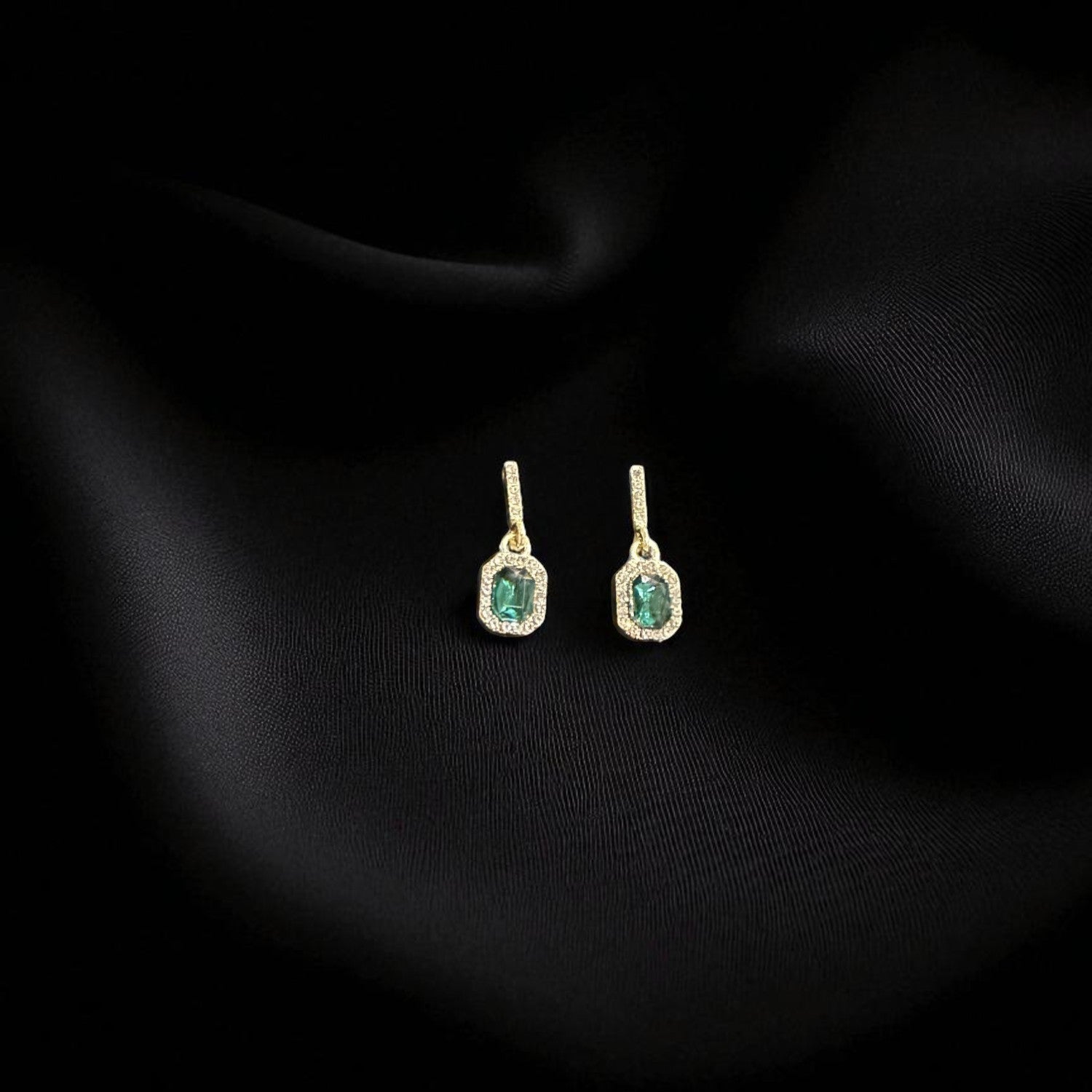 Emerald Elegance Drop Earrings