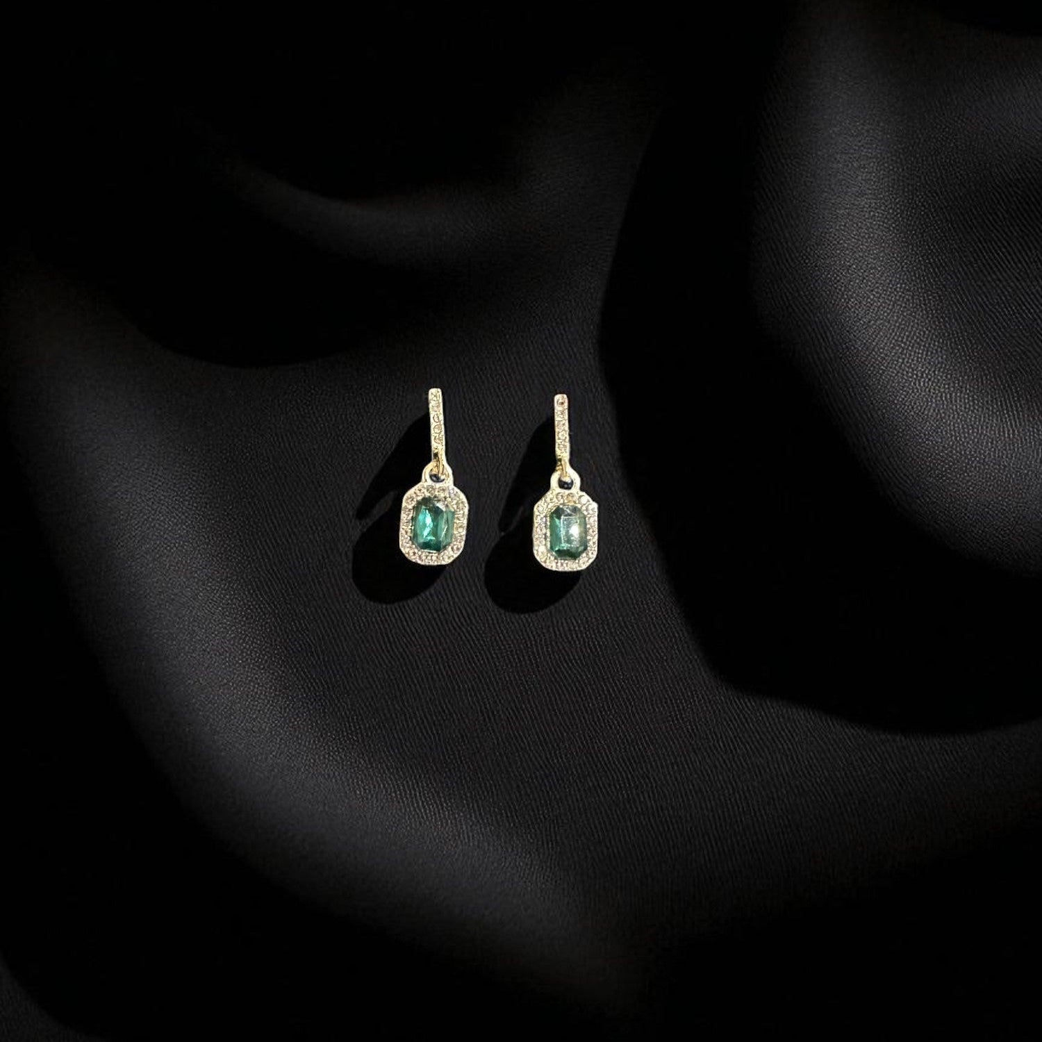 Emerald Elegance Drop Earrings