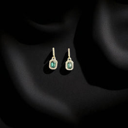 Emerald Elegance Drop Earrings