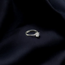 Adjustable Rounded Hexagon Ring in Silver