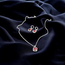 Ruby Necklace and Earring Set