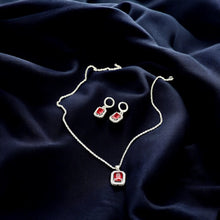 Ruby Necklace and Earring Set